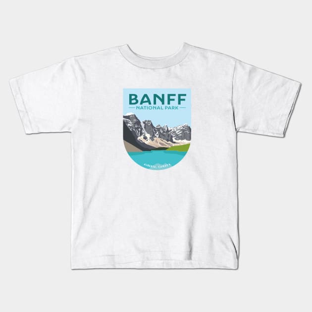 Banff National Park Kids T-Shirt by smalltownnc